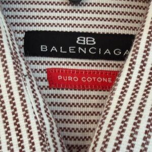 Vintage Balenciaga Brown and White Shirt